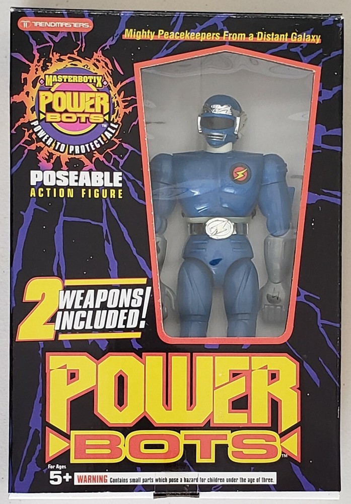 MASTERBOTIX POWER BOTS GORDON POSEABLE ACTION FIGURE WITH 2 WEAPONS