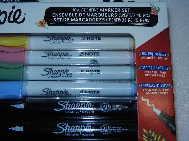 new Sharpie Creative Marker Set 10-Count Multicolor acrylic Markers chisel tip