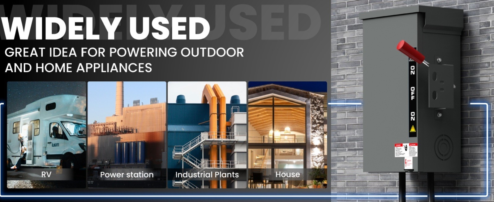 200 Amp Manual Generator Transfer Switch Heavy Duty 48000W General Double Throw