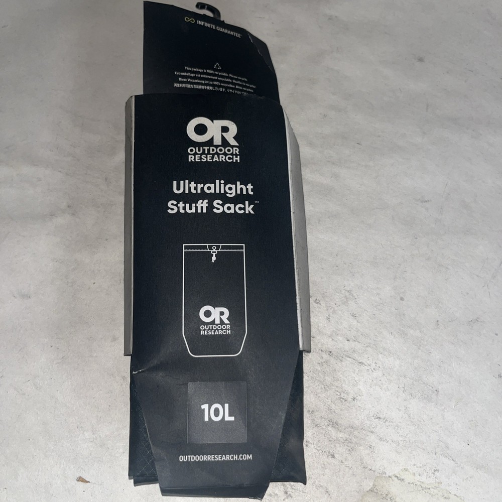 Outdoor Research 10 L Charcoal Compression Stuff Sack With Defects