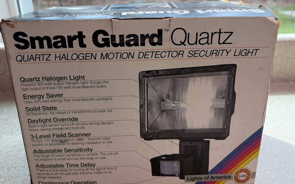 J127~ Smart Guard Quartz Halogen Motion Activated Detector Security Night Light