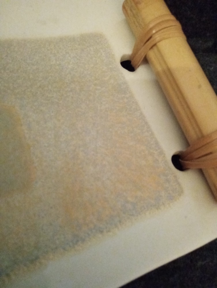 Studio Art Pottery Regtangle Tray Bamboo Handles Signed