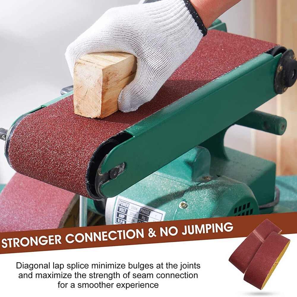 20PCS Belt Sander Sandpaper 3x21 Sanding Belts 40 60 80 120 150 240 400 Grit US