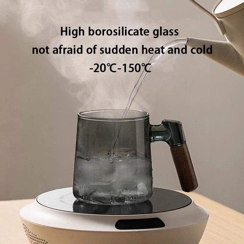 400ml Borosilicate Glass Tea Cup Tea Infuser Steeper Lid Diffusers Filter Mug