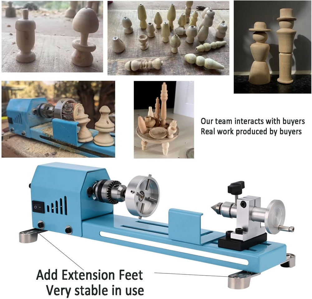 Mini Lathe Machine Multi-Purpose Lathe with Professional Tools Torno Para Madera