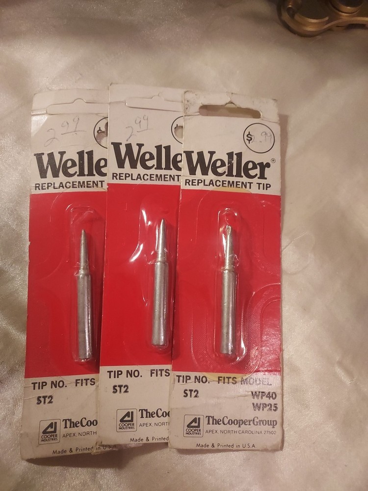 3X Replacement  Weller ST2 Screwdriver tip for WP25, WP40