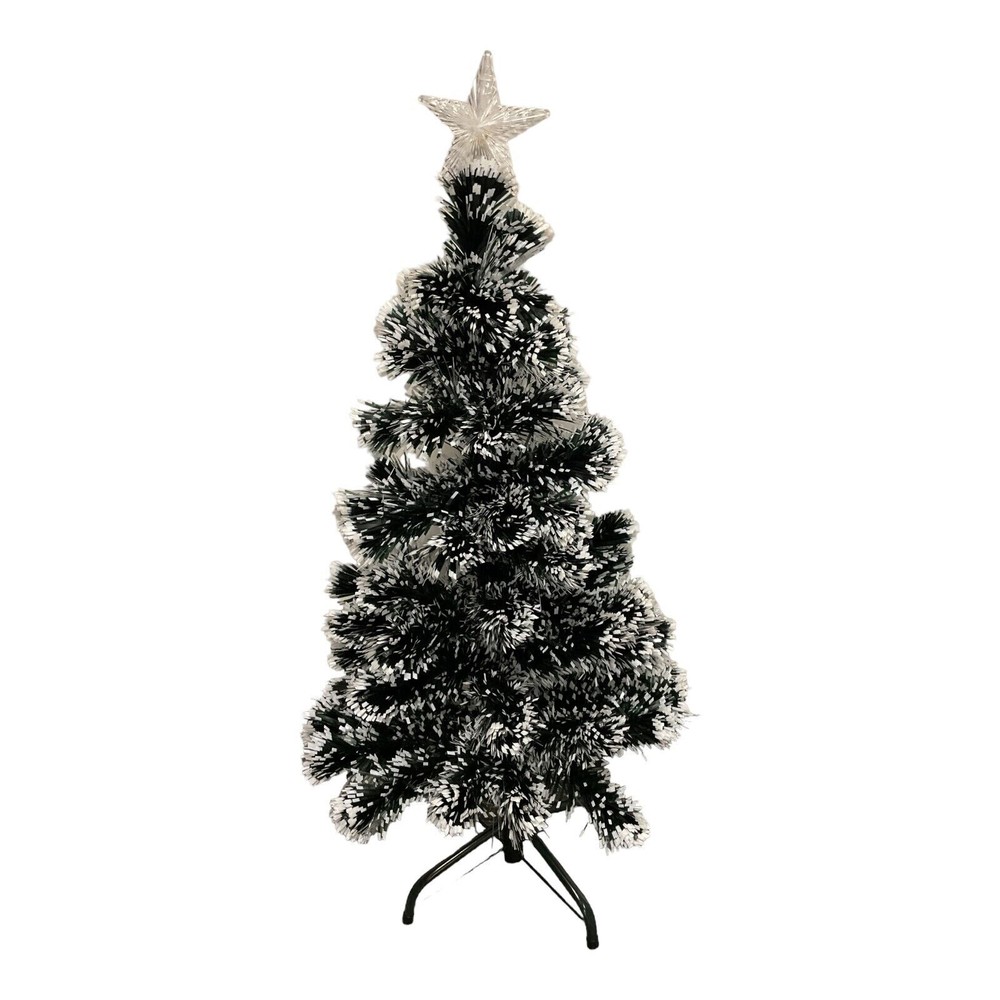 3ft Fiber Optic Christmas Tree White Tips New
