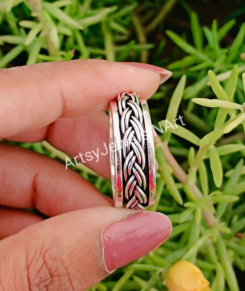 Sterling Silver Ring, Silver Celtic Ring, Spinner Ring, Celtic knot , All size