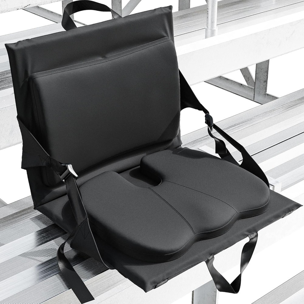 Stadium Seats with Back Support - Adjustable Memory Foam Bleacher Chairs with...
