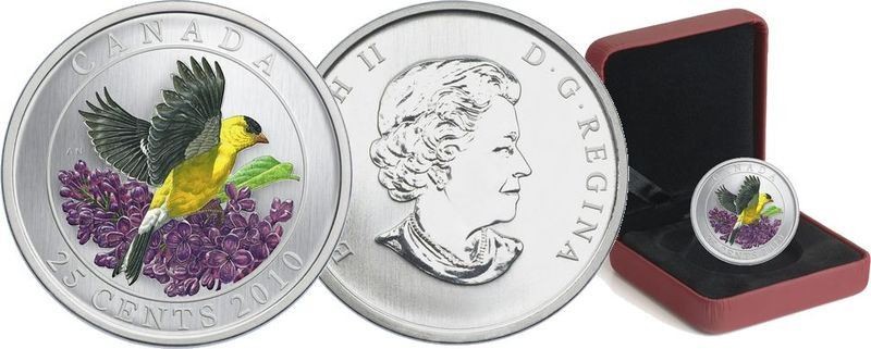 2010 25-cent CANADA - GOLDFINCH