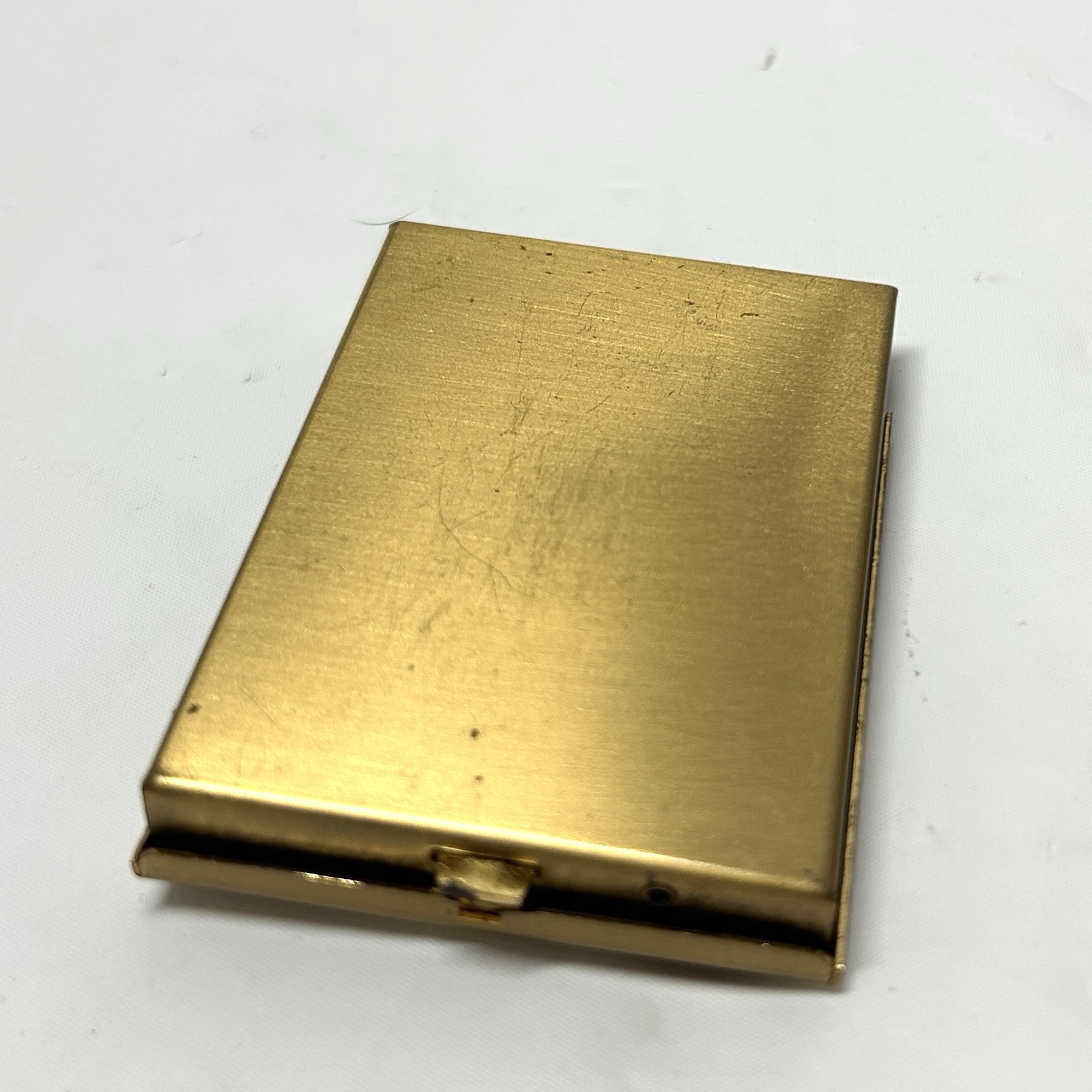 Vintage Mini Flip Up Pocket Rolodex Address Phone Book Brass Gold Tone