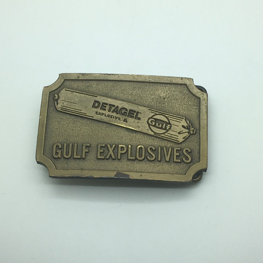 Detagel Explosive A Gulf Explosives Belt Buckle Hit Line USA
