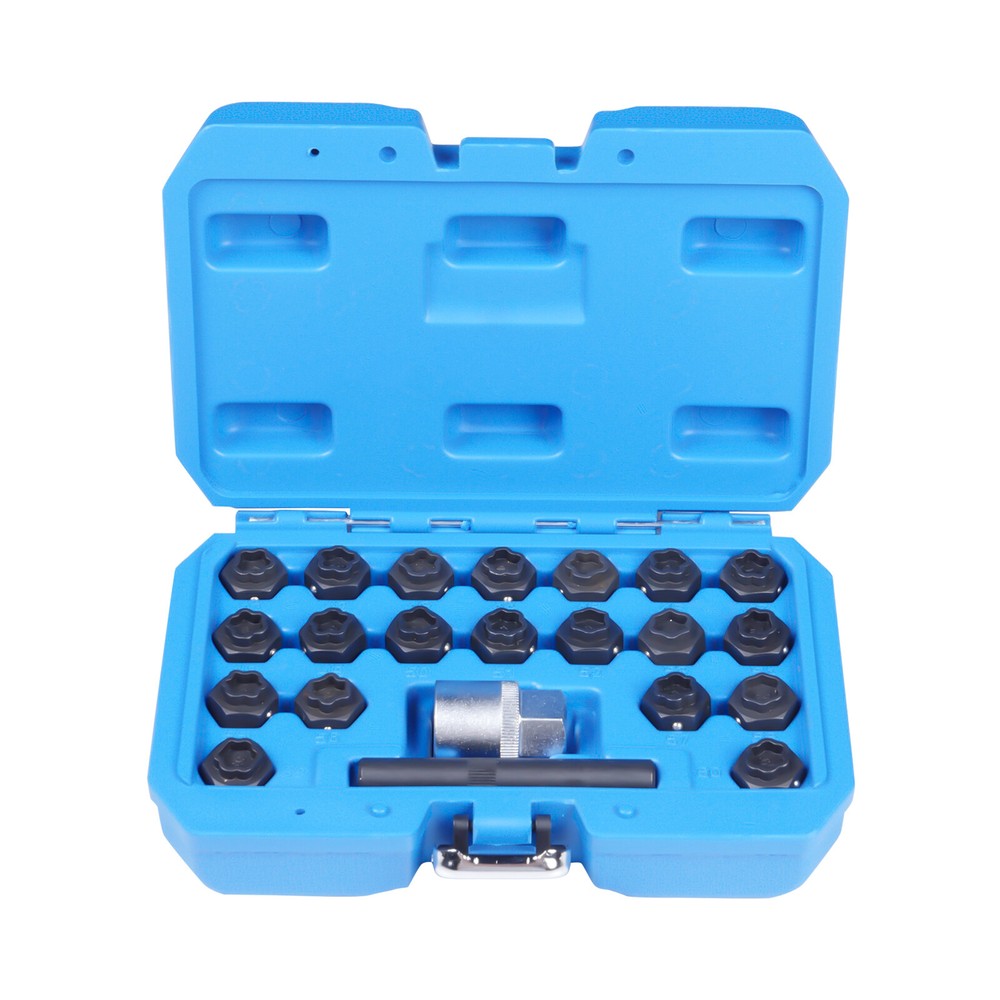 22pcs Wheel Locking Lug Nut Master Key Set Lock Removal Tool For BMW Universal