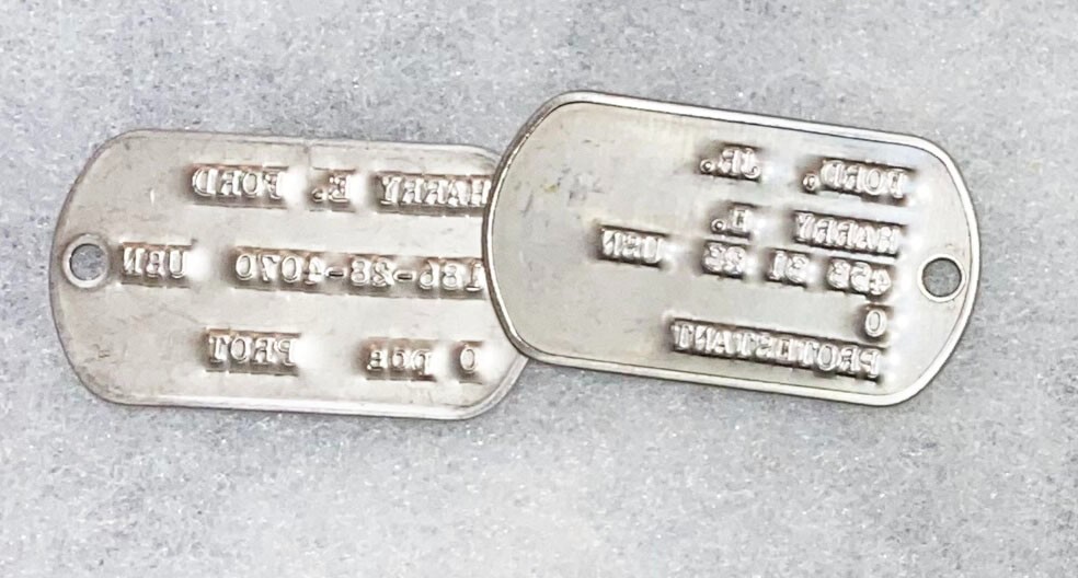 Harry Ford USN Dog Tag Set