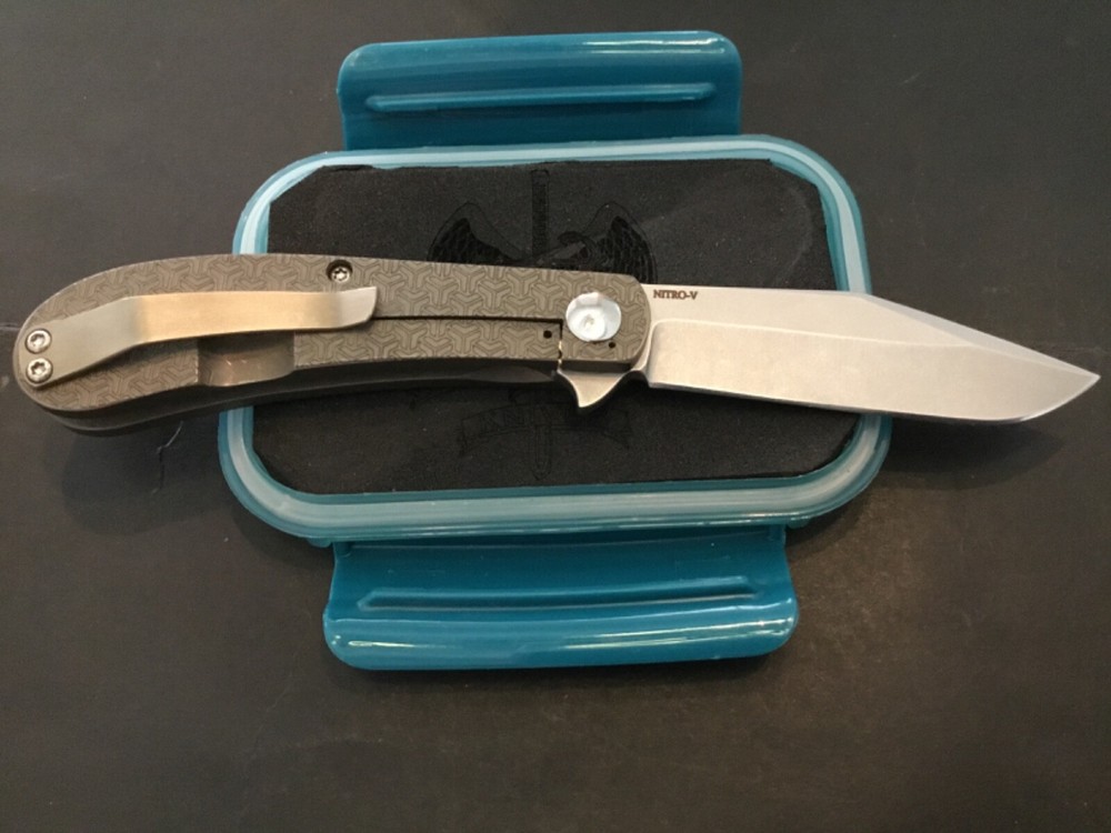 Custom Doc Shiffer Barebones Backpocket Flipper Folder Folding Knife