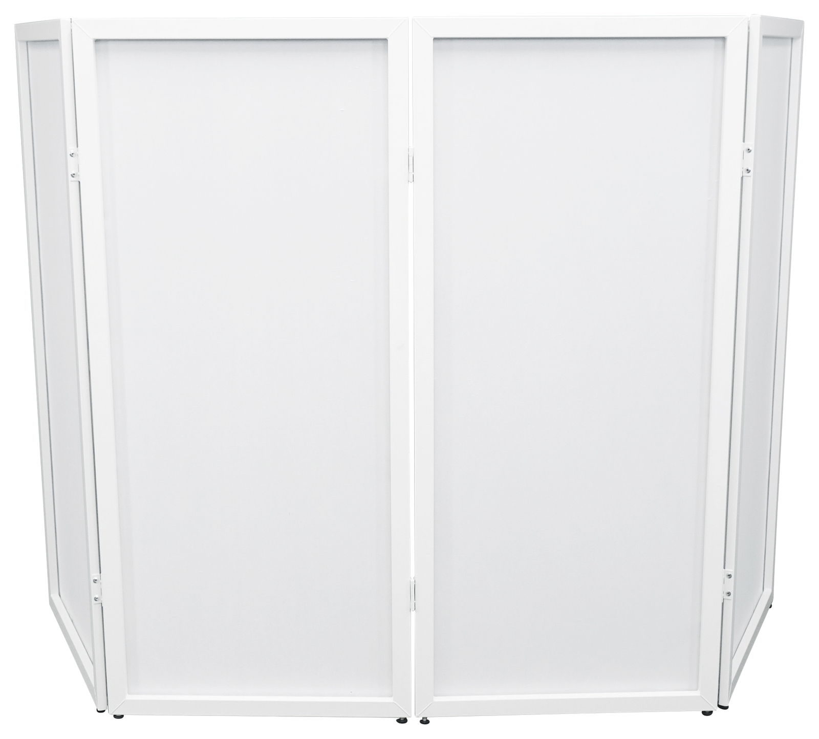 Rockville RFSSW White DJ Event Facade 80" x 44" Steel Frame Booth+Bag+Scrim