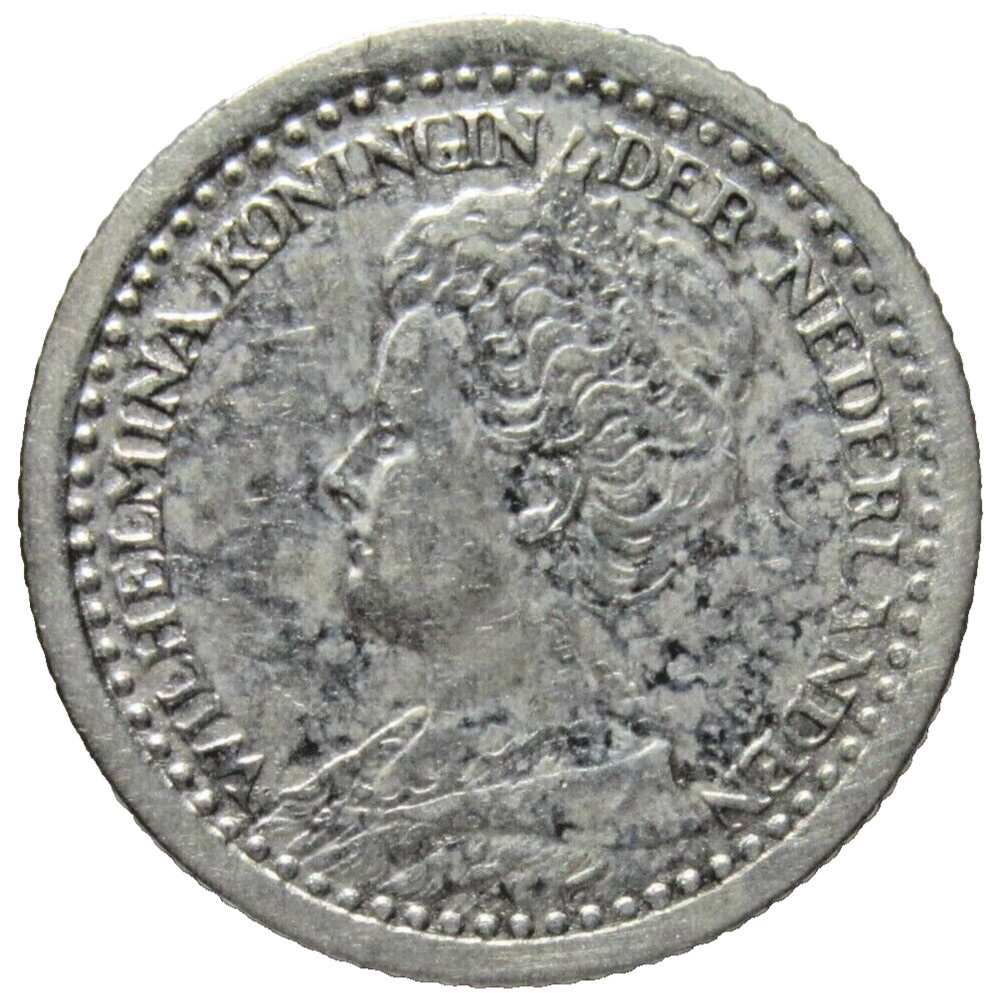 NETHERLANDS. SILVER 10 CENTS, 1919.