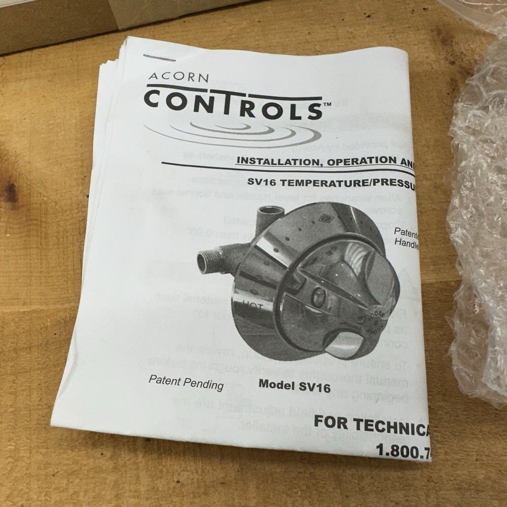 Whitehall WHSV16 Ligature-Resistant Solid Surface Shower Valve