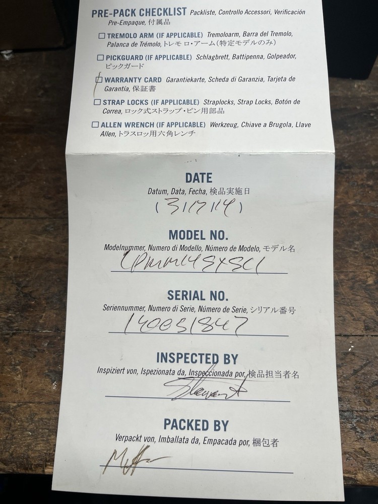 Gibson Guitars 2014 Quality Checklist Case Candy