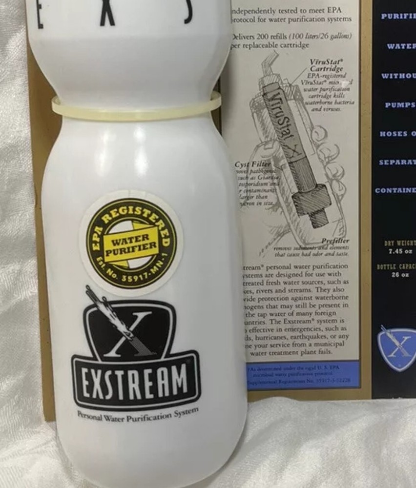 Exstream Orinoco Bottle Personal Water Purification System! New (B3-i6)