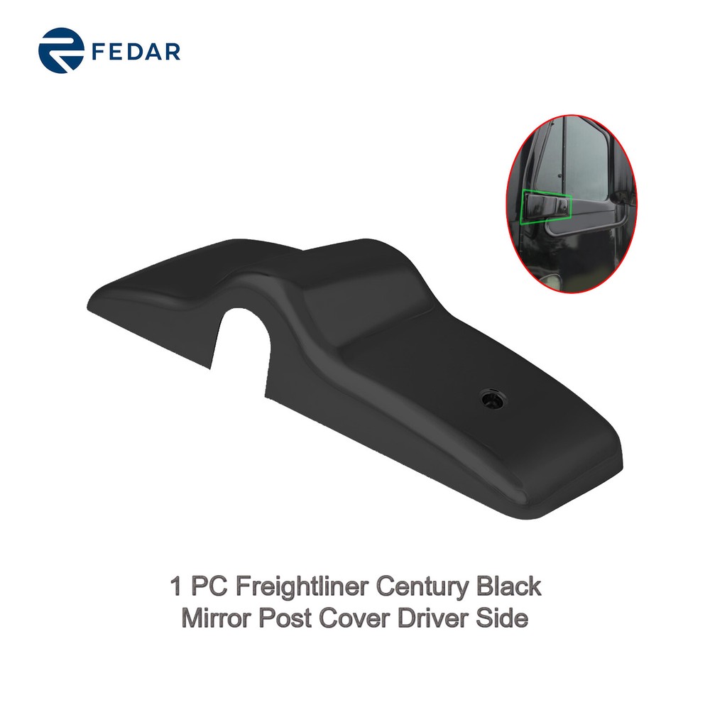 Mirror Post Cover Black for Freightliner Century Left Driver Side