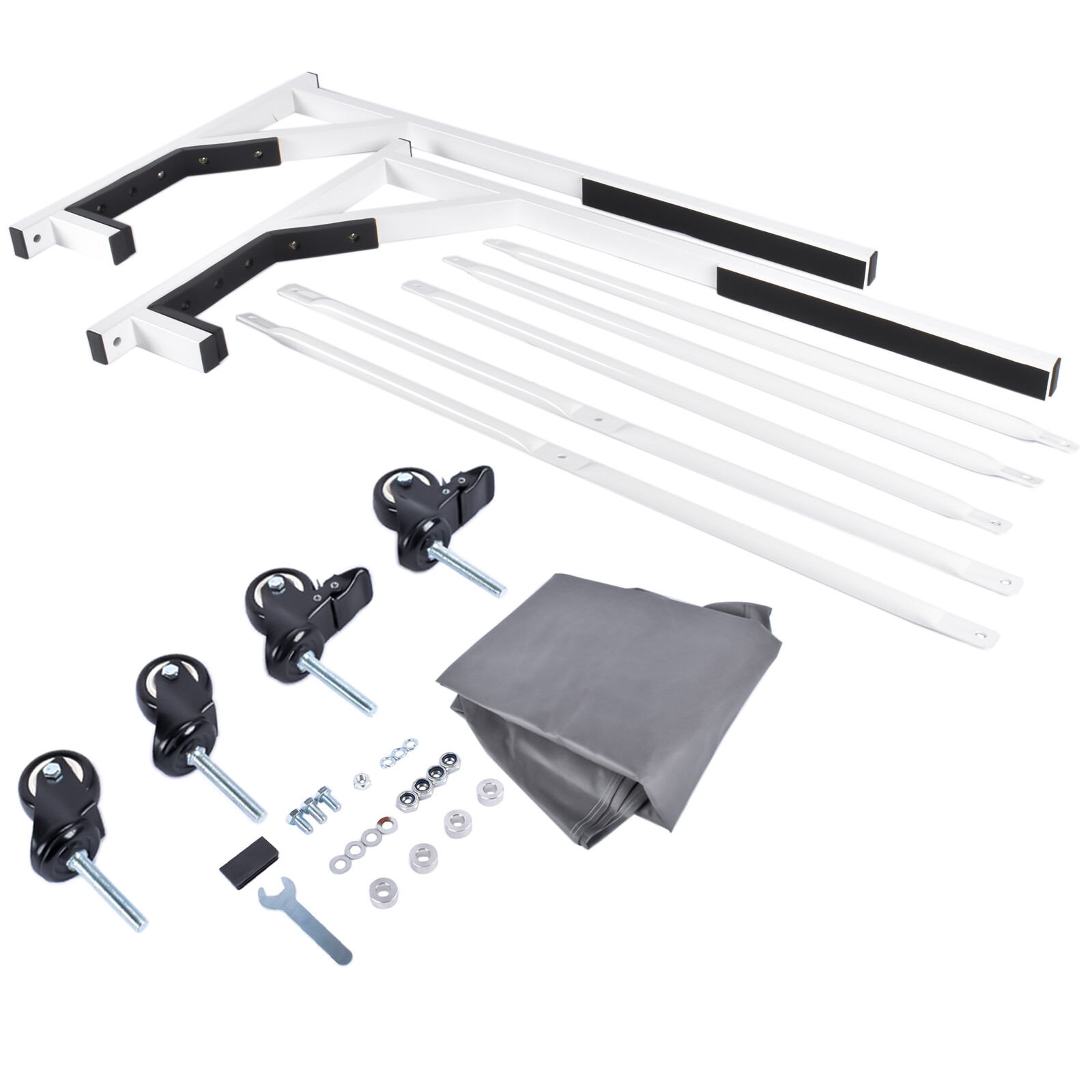 White Hard Top Storage Cart with Dust Cover for Chevrolet Corvette Mercedes-Benz