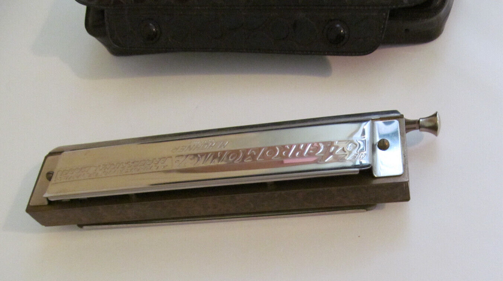 Vintage German M•Hohner 64 Chromonica 280 Professional Harmonica + Case
