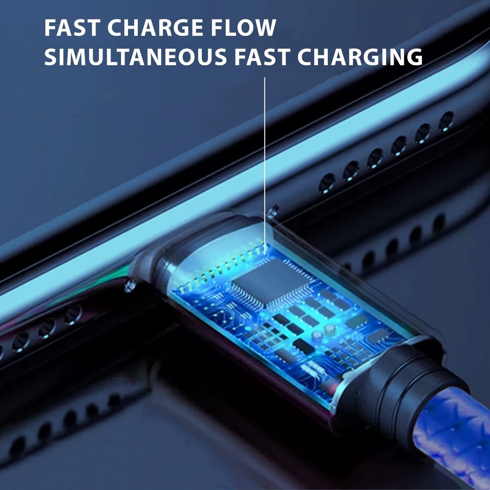3 in 1 Fast USB Charging Cable Universal Multi Function Cell Phone Charger Cord