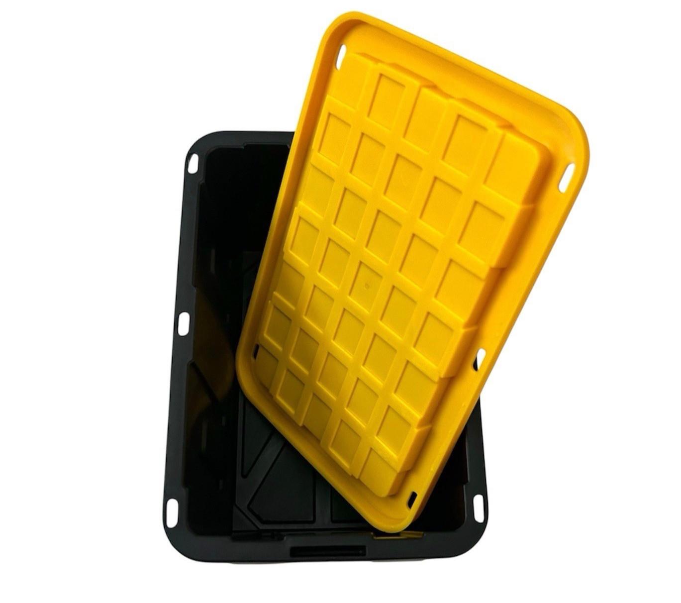 Lowes Lowe's Teeny Totes, X-Small, .38 Quarts, Black Tote W/Yellow Lid Mini Tote