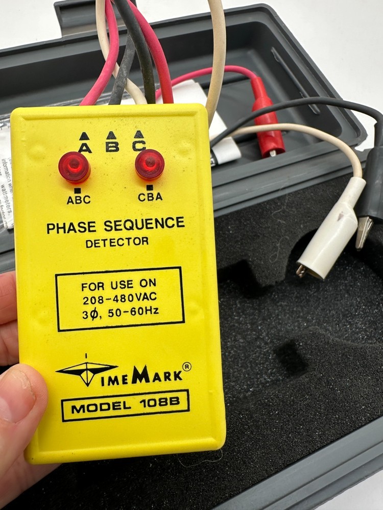 EUC TimeMark 1088 Line Voltage & Phase Sequence Detector 125C Complete Tool