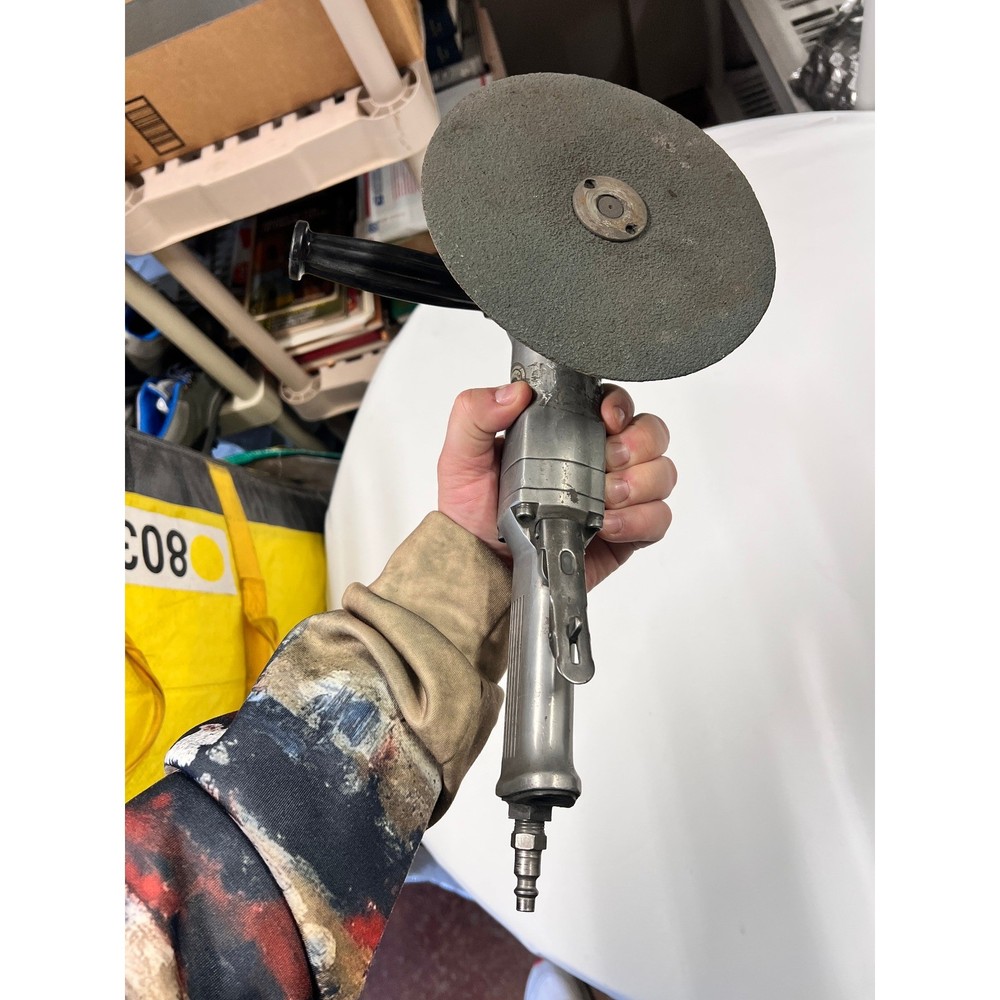 7" Right Angle Sander Tool Grinder Pneumatic Powered Tool Sanding Disc