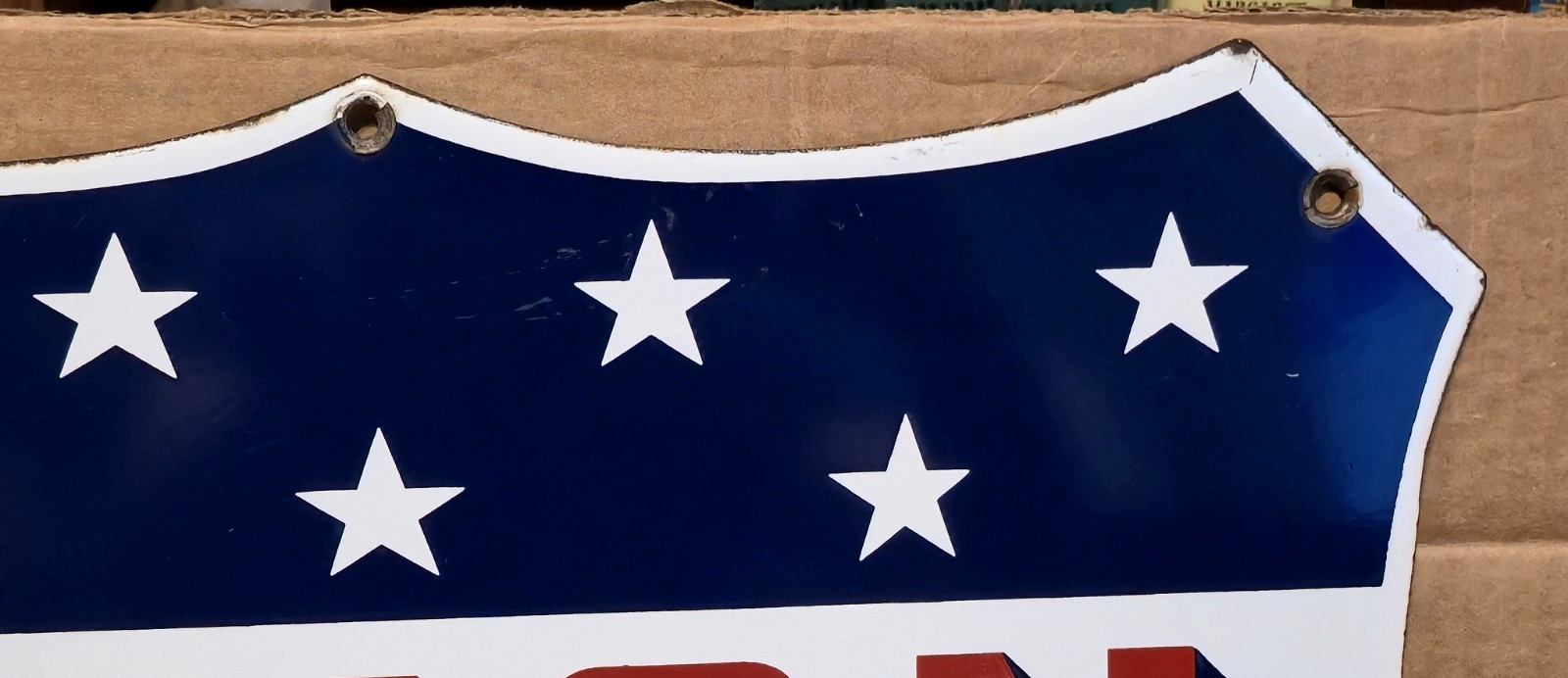 UNION TRUCK CO. VENTURA CALIF Porcelain Shield Sign - RARE!