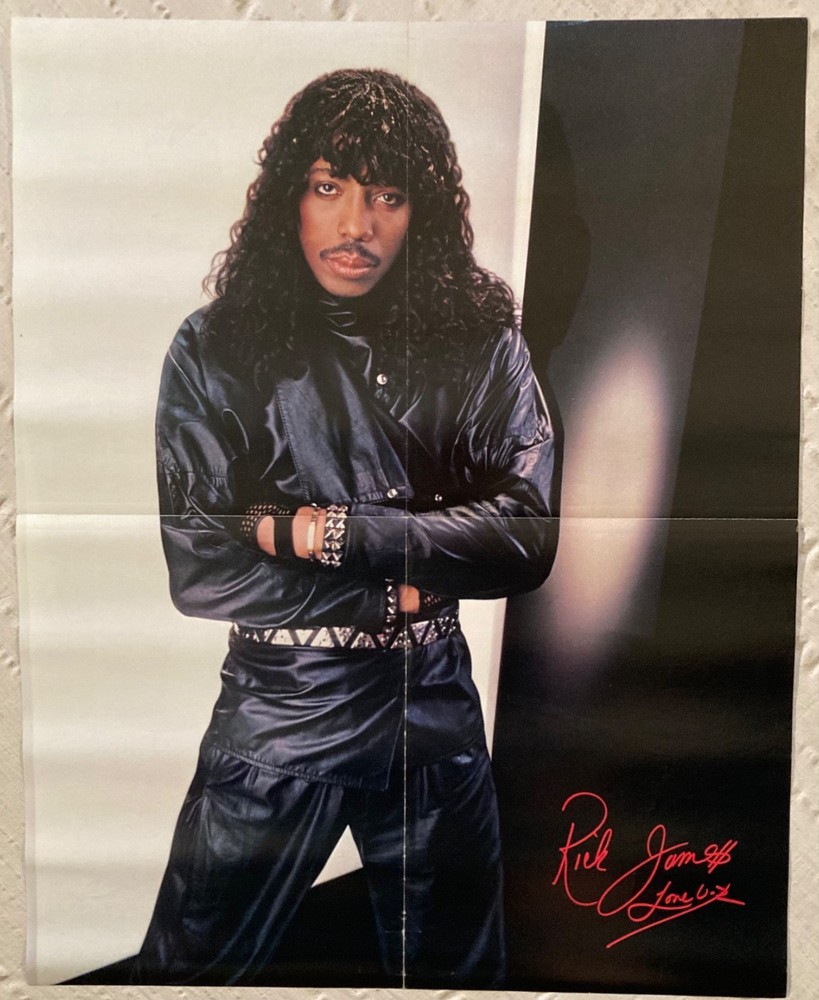 Rick James 1984 Two-Sided Poster Motown Records Funk Music W