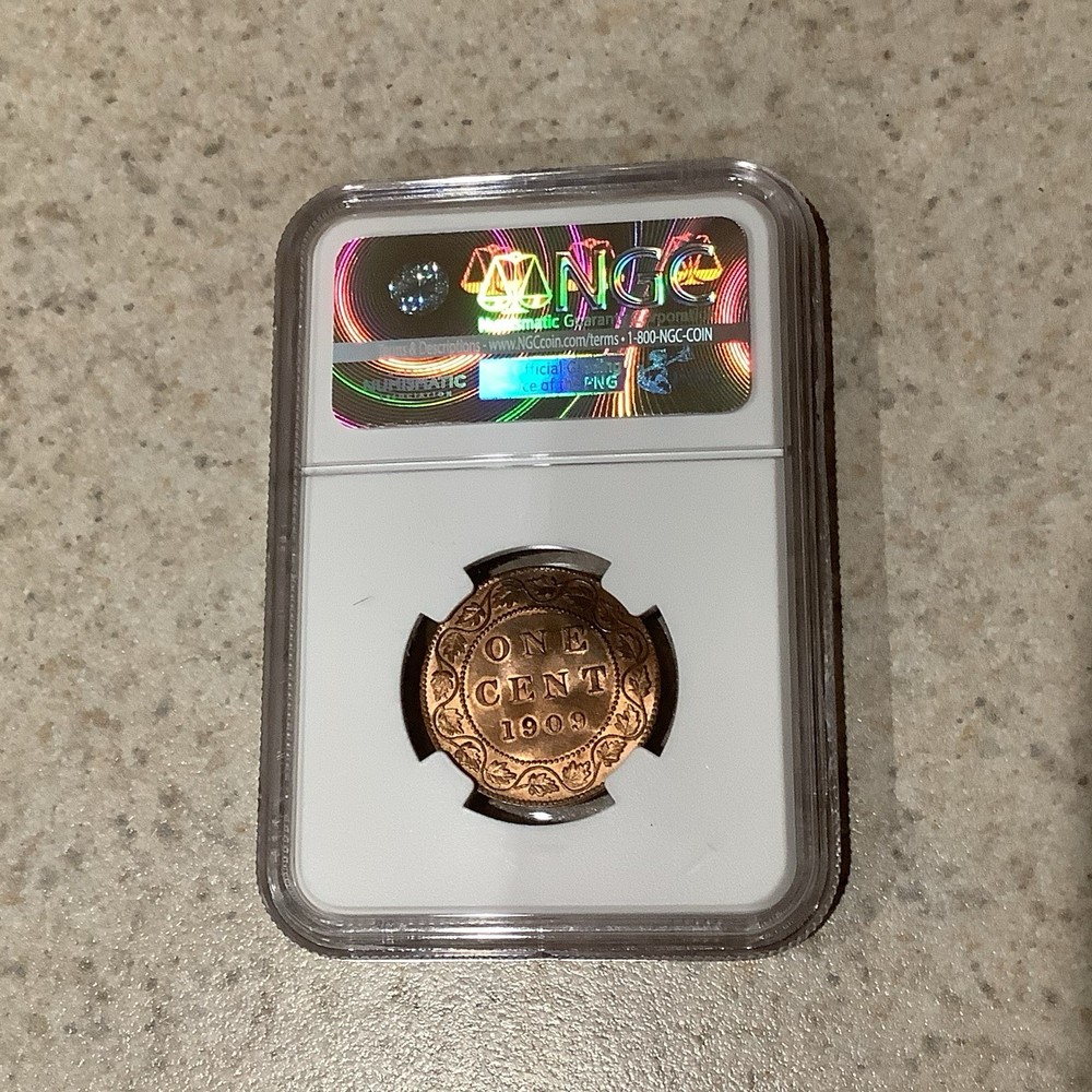 1909 Canada One Cent NGC MS63RB