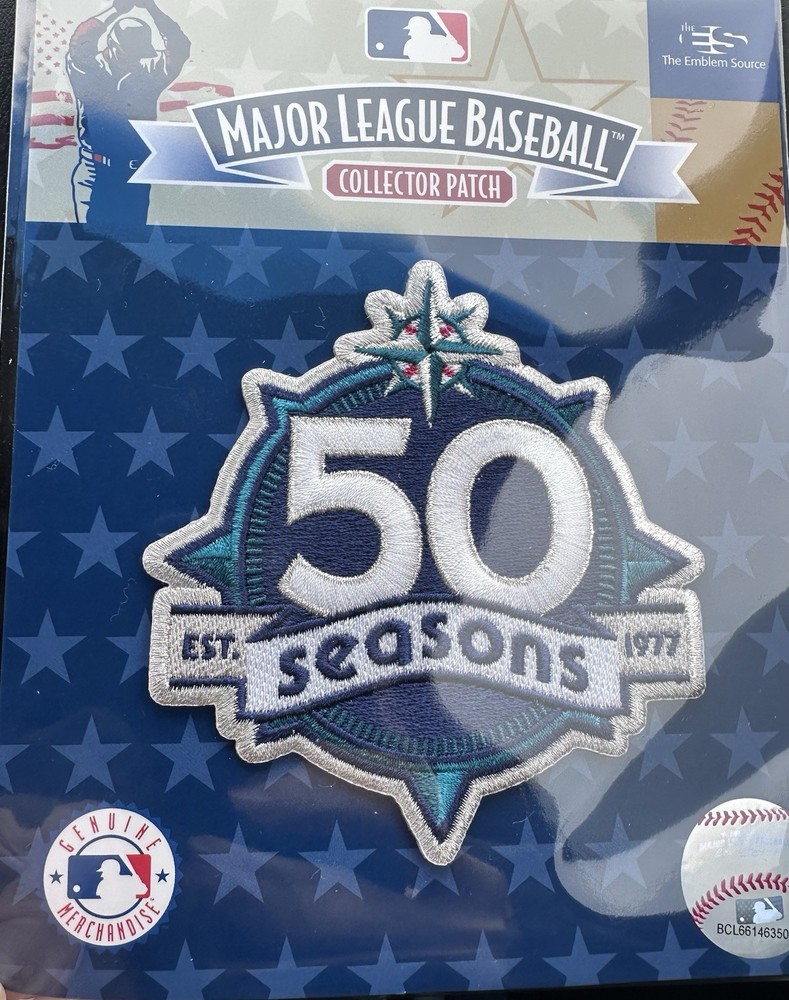 MLB 2026 Seattle Mariners 50th Season Patch- Embroidered Patch-NEW
