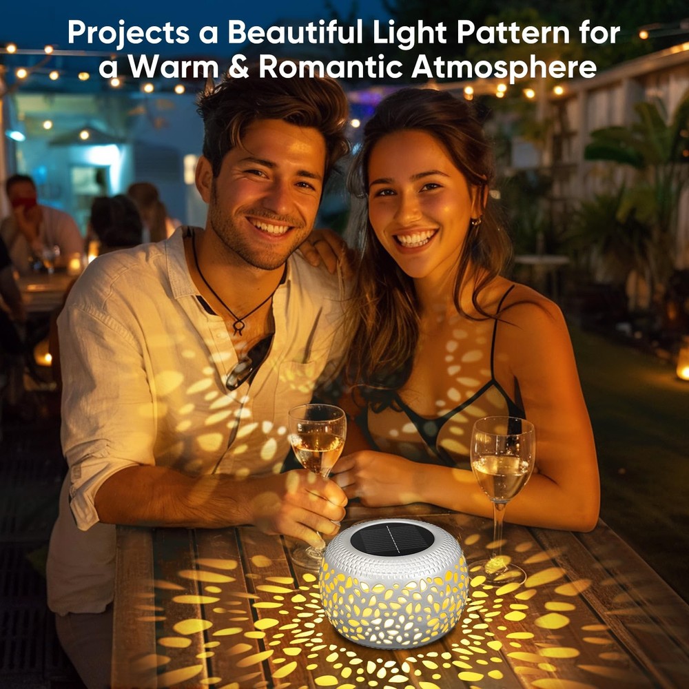 NFEVER Solar Lanterns Outdoor Waterproof: 2 Pack White 2 Pack,
