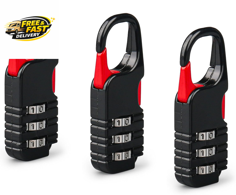 Mini Combination Padlock,  3Pcs Mini Locks for Kids Teens School Backpack Diary