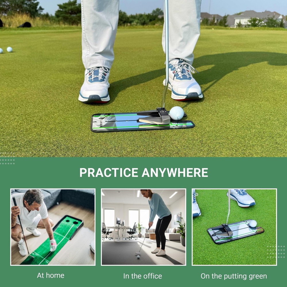 Golf Putting Mirror - Putting Mirror Training Aid - Putting Alignment Practic...