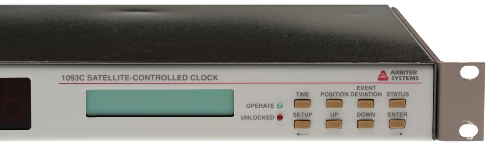 Arbiter Systems 1093C Opt 28 UPGRADED GPS Atomic Time Clock Receiver LED Display