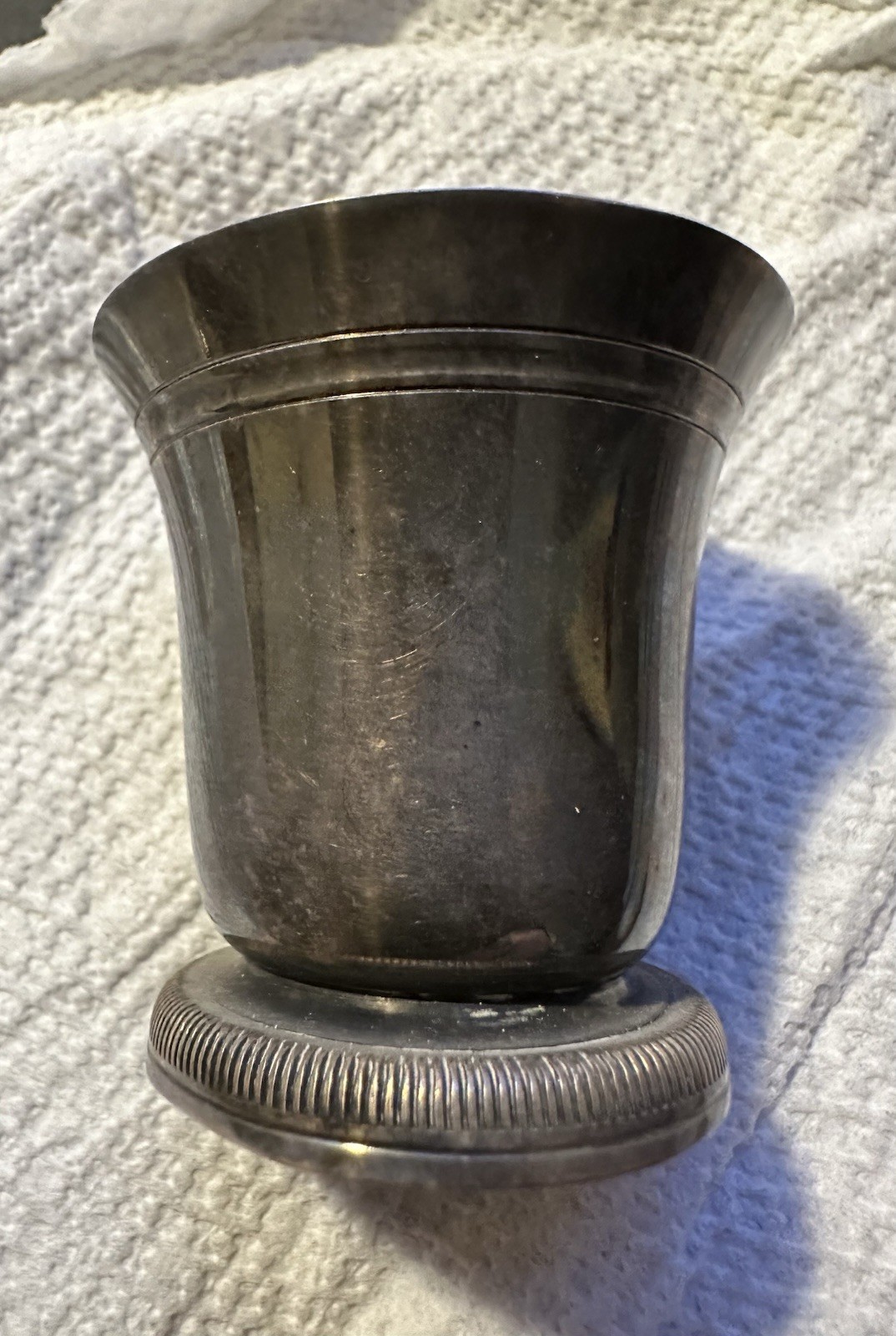 Vintage Small Silverplate Cup Toothpick Holder Hallmarked