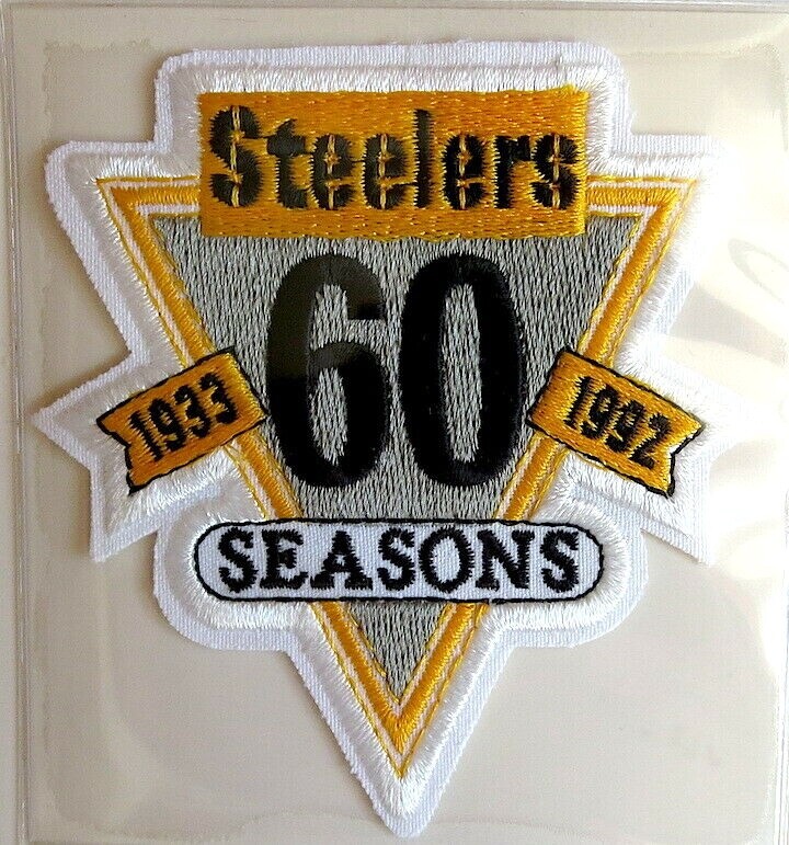 PITTSBURGH STEELERS 60th ANNIVERSARY NFL TEAM PATCH Willabee & Ward  PATCH ONLY