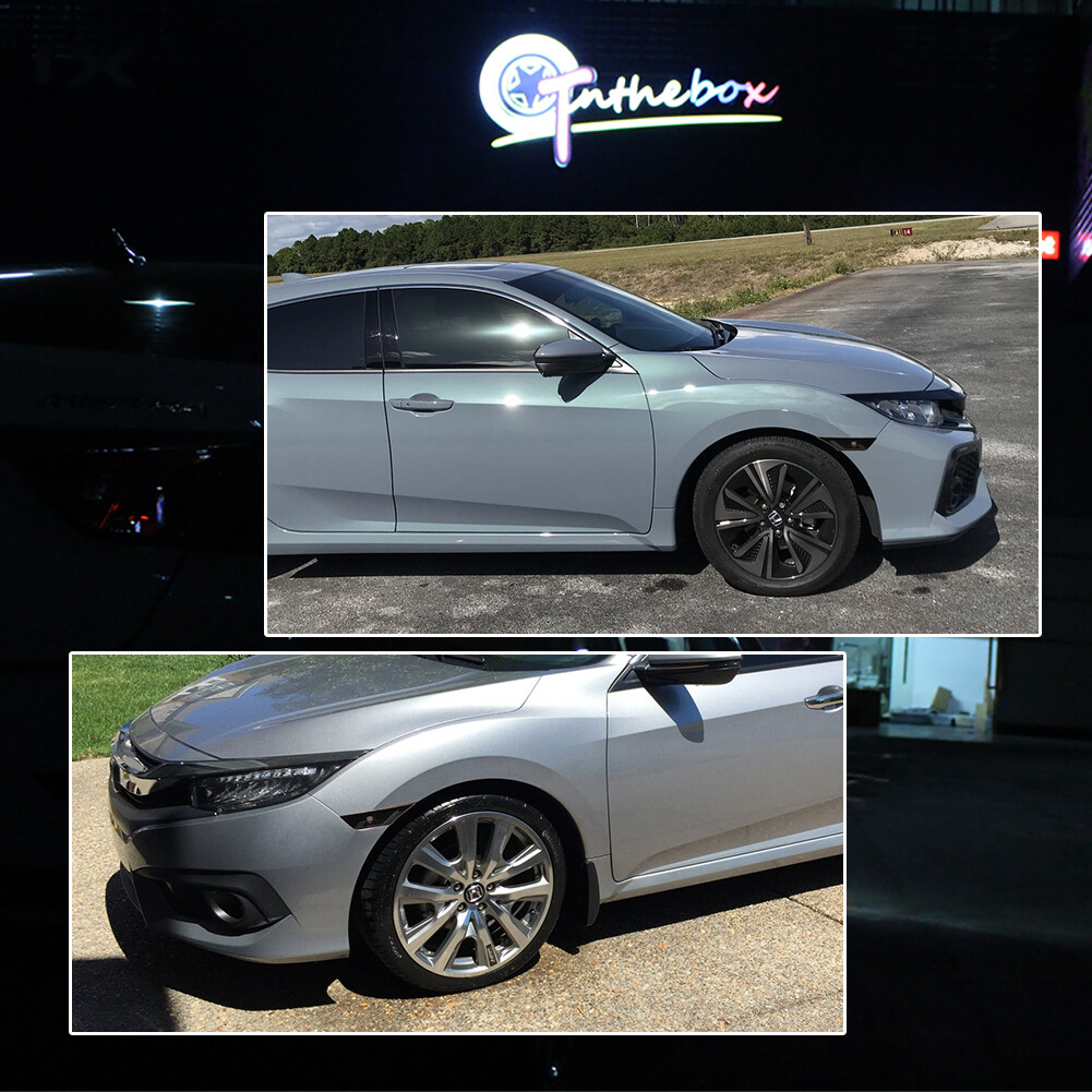 Smoked Side Marker Lamp Turn Signal Light W/ Led Bulbs for Honda Civic 2016-2021