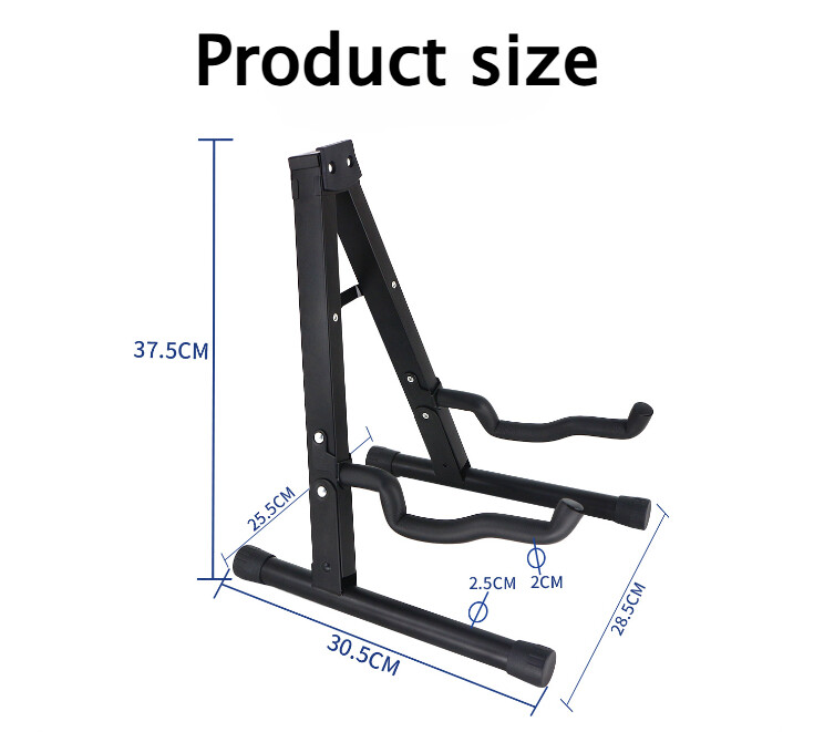 Guitar Stand A-Frame Folding Guitar Stand w/ Non-Slip Rubber and Foam Arms