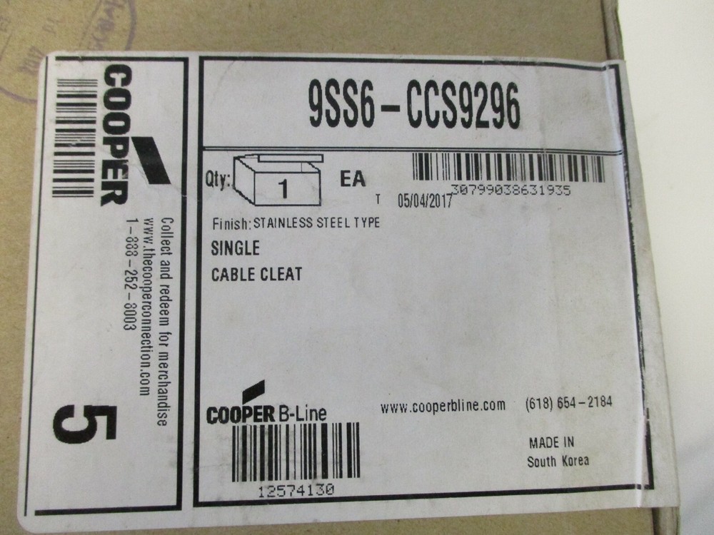 B-LINE CABLE CLEAT TREFOLD TYPE 9SS6-CCS9296