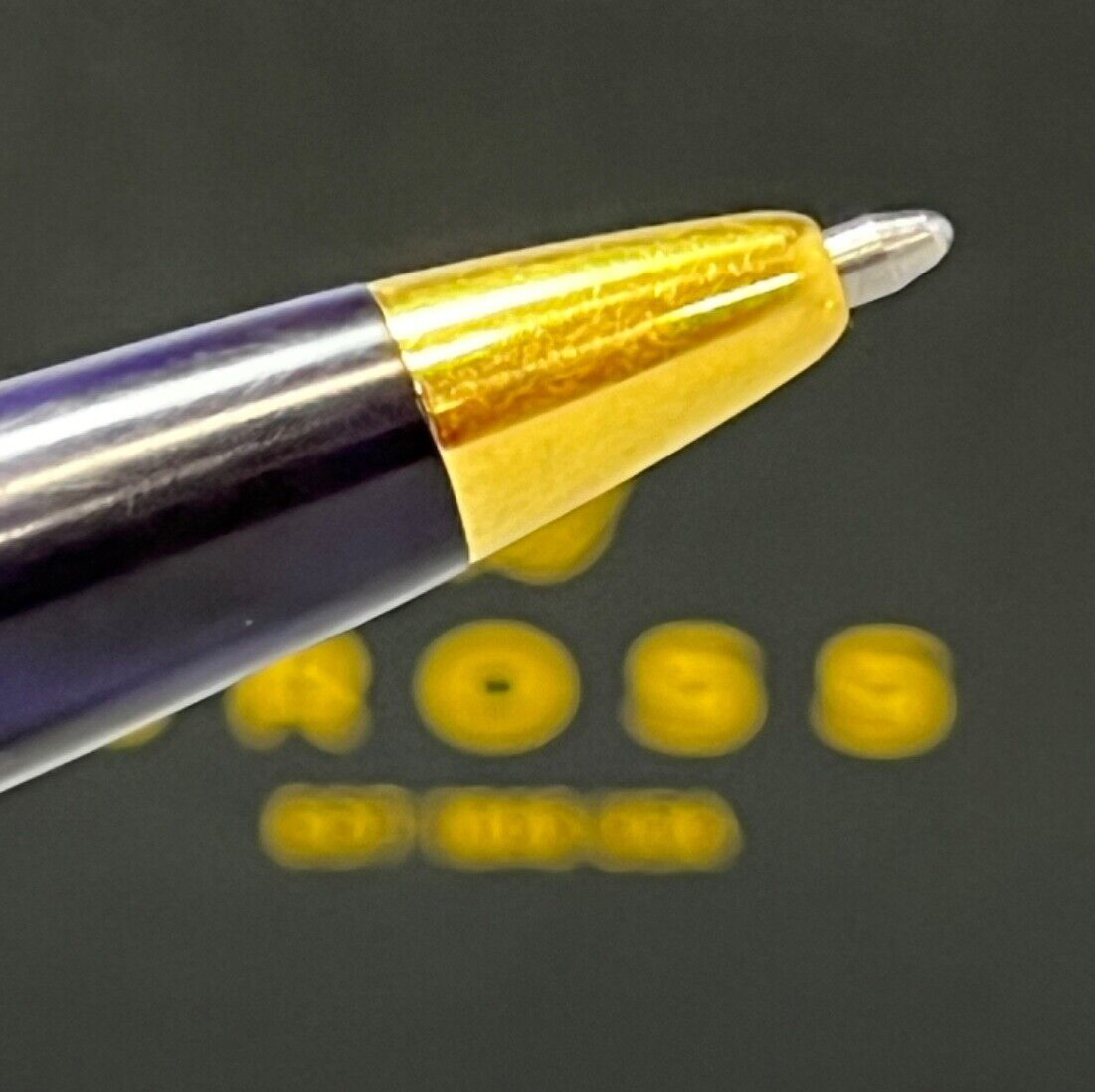 VTG Cross Radiance Blue/Black Swirl & 22K Gold Trim Ballpoint Pen + Premium Box