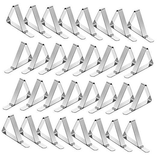 Tablecloth Clips 32 Pack Picnic Table Clips, Stainless Steel Table 32 pack