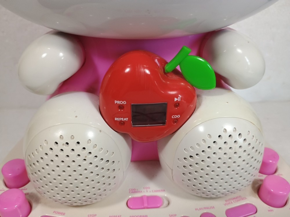 Hello Kitty CD+CDG Karaoke System w Video Camera Tested Missing Cords