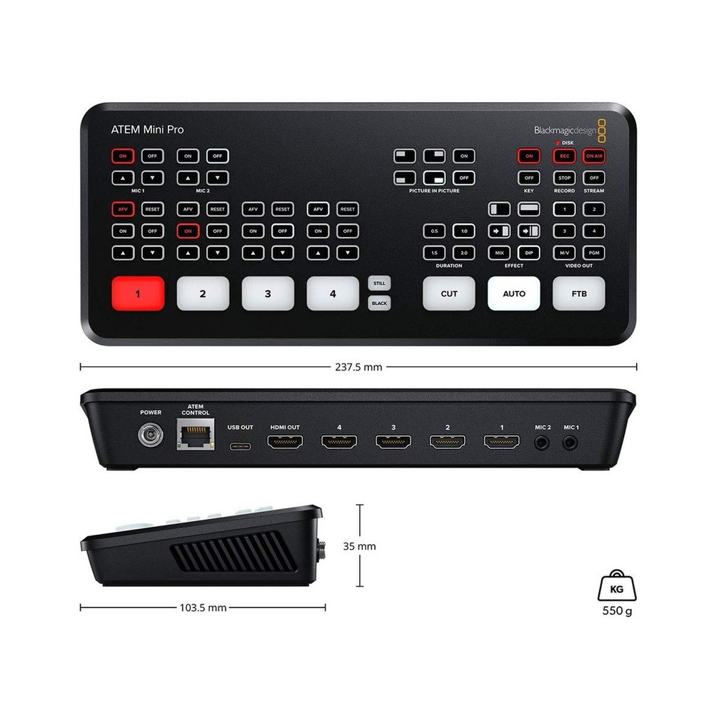 Blackmagic Design ATEM Mini Pro HDMI Live Stream Switcher