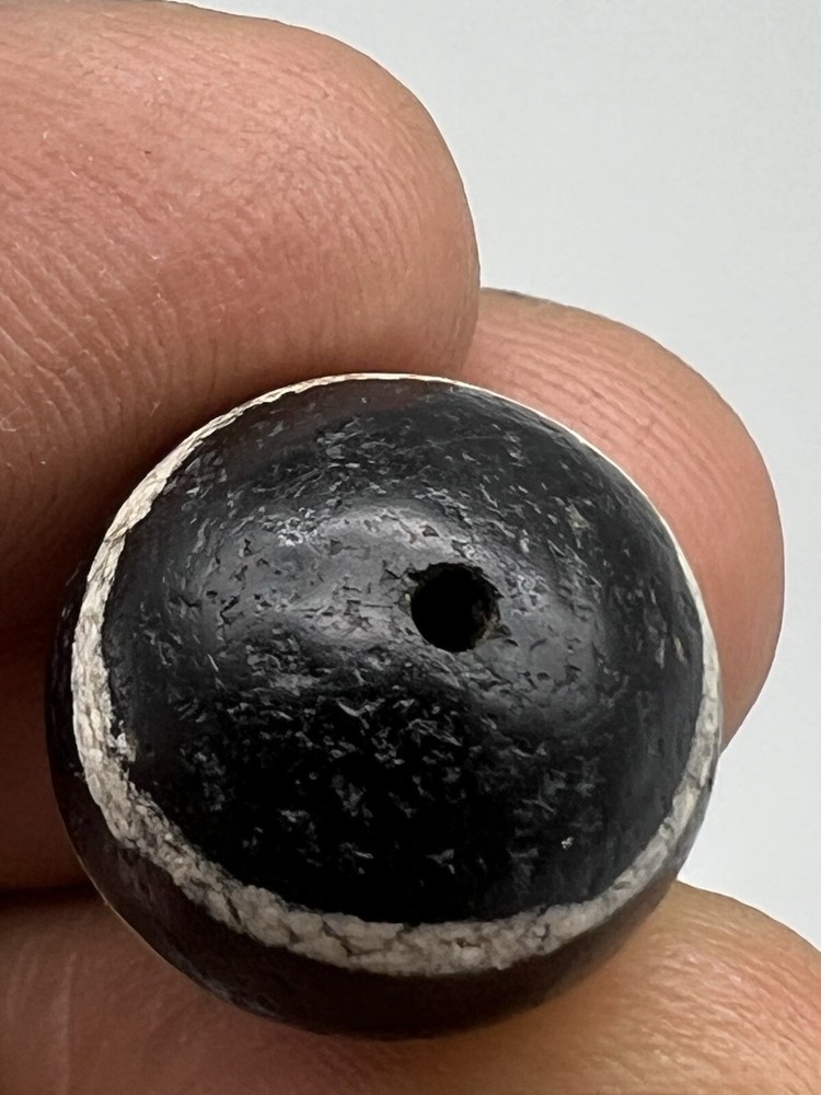 Ancient Burmese pyu Agate Bead Eached Decorated Agate Bead Amulet