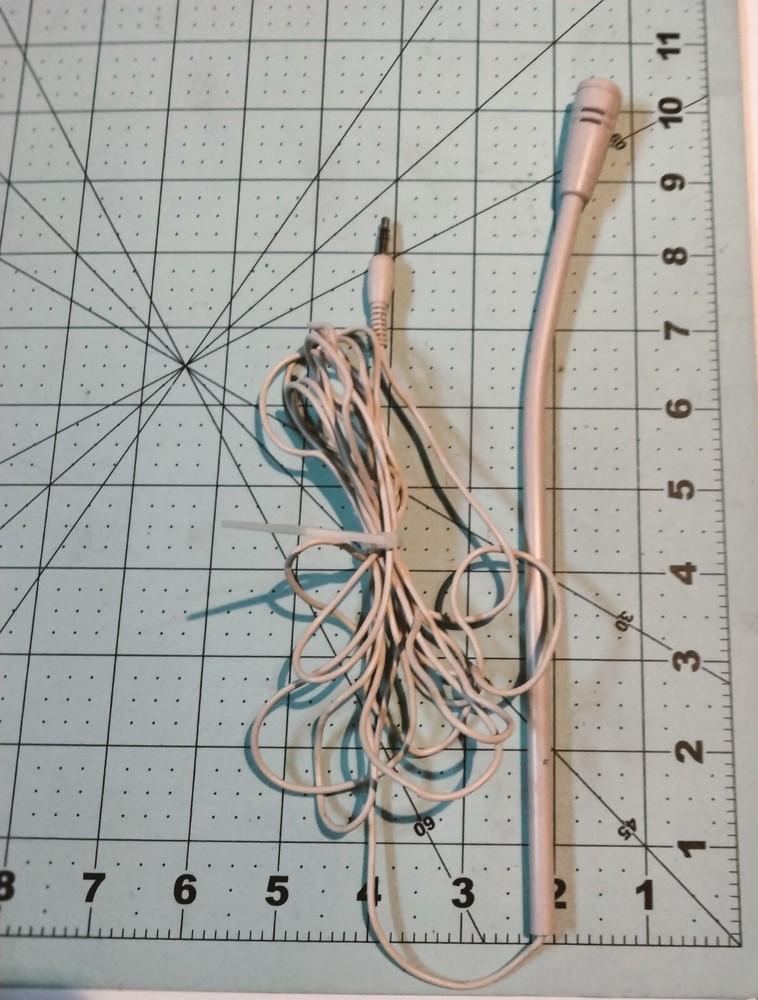 Vintage Computer Desktop Microphone Jack Wired Beige Plug in PC Audio Recording